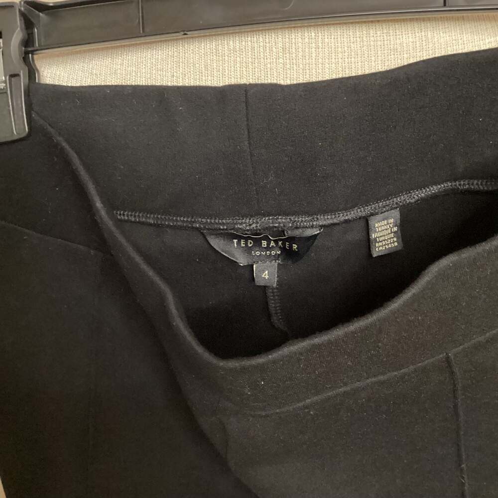 Ted Baker London Women's Black High-Waist Stirrup Ponte Leggings Pant Size 4 - Picture 2 of 3